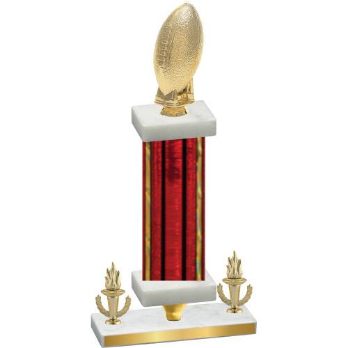 Premium Single Red Glacier Victory Football Trophy