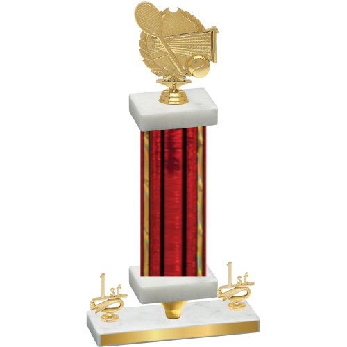 Premium Single Red Glacier First Place Tennis Trophy