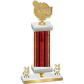 Premium Single Red Glacier Year Tennis Trophy
