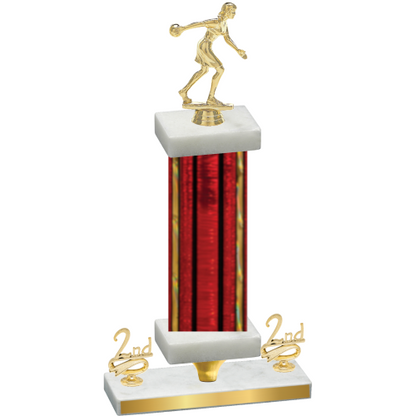 Premium Single Red Glacier Second Place Bowling Trophy