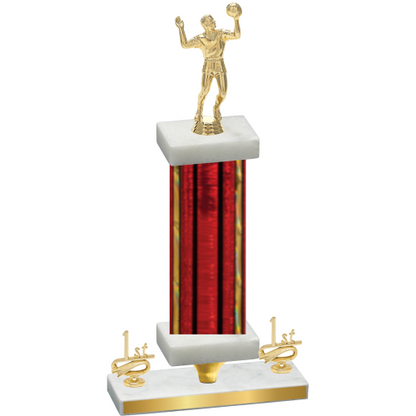 Premium Single Red Glacier First Place Volleyball Trophy