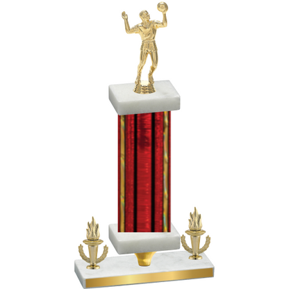 Premium Single Red Glacier Victory Volleyball Trophy