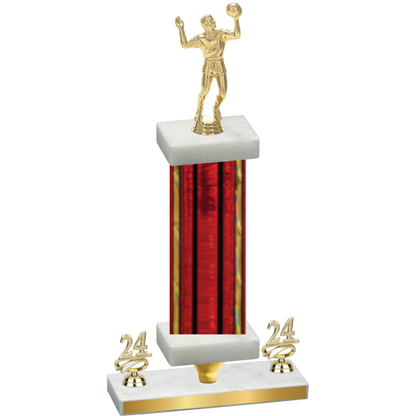 Premium Single Red Glacier Year Volleyball Trophy