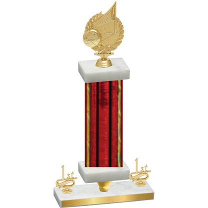 Premium Single Red Glacier First Place Volleyball Trophy