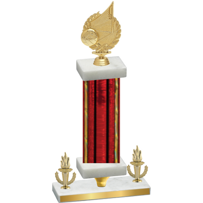 Premium Single Red Glacier Victory Volleyball Trophy