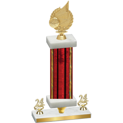 Premium Single Red Glacier Year Volleyball Trophy