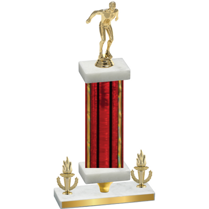 Premium Single Red Glacier Victory Swimming Trophy