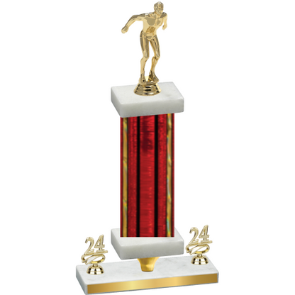 Premium Single Red Glacier Year Swimming Trophy