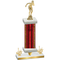 Premium Single Red Glacier First Place Tennis Trophy