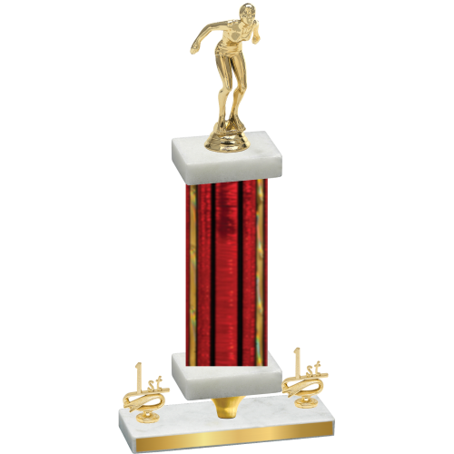 Premium Single Red Glacier First Place Tennis Trophy