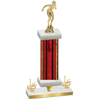 Premium Single Red Glacier First Place Tennis Trophy