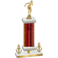 Premium Single Red Glacier Victory Tennis Trophy