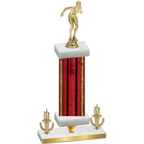 Premium Single Red Glacier Victory Tennis Trophy