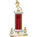 Premium Single Red Glacier Victory Football Trophy