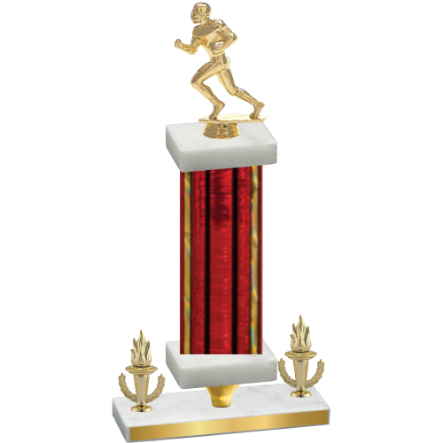 Premium Single Red Glacier Victory Football Trophy