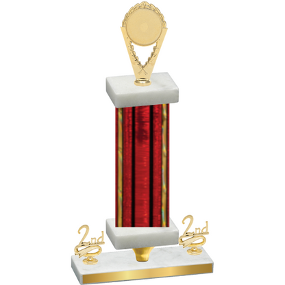 Premium Single Red Glacier Second Place Insert Trophy