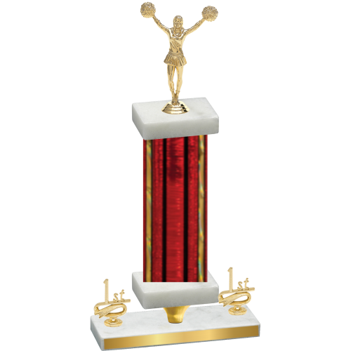 Premium Single Red Glacier First Place Cheerleading Trophy