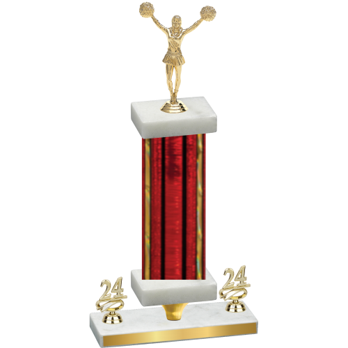 Premium Single Red Glacier Year Cheerleading Trophy