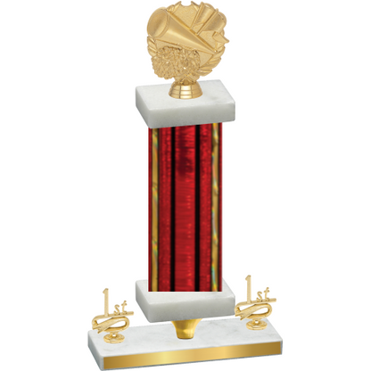 Premium Single Red Glacier First Place Cheerleading Trophy