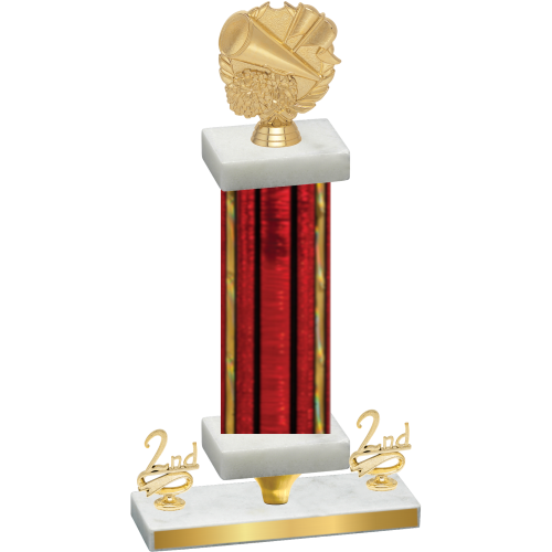 Premium Single Red Glacier Second Place Cheerleading Trophy