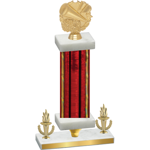 Premium Single Red Glacier Victory Cheerleading Trophy