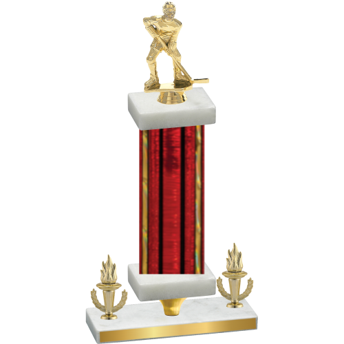 Premium Single Red Glacier Victory Hockey Trophy