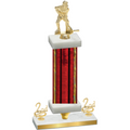 Premium Single Red Glacier Second Place Hockey Trophy