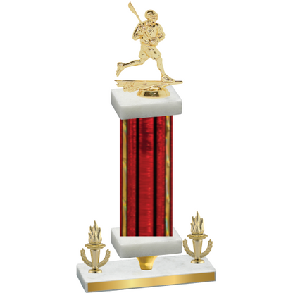 Premium Single Red Glacier Victory Lacrosse Trophy