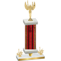 Premium Single Red Glacier First Place Victory Trophy