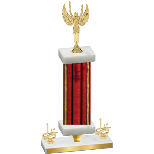 Premium Single Red Glacier First Place Victory Trophy