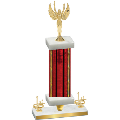 Premium Single Red Glacier First Place Victory Trophy