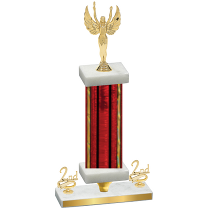 Premium Single Red Glacier Second Place Victory Trophy