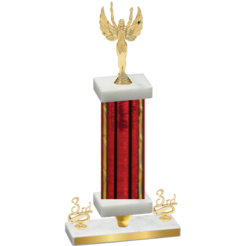 Premium Single Red Glacier Third Place Victory Trophy