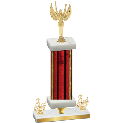 Premium Single Red Glacier Third Place Victory Trophy