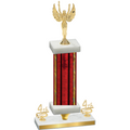 Premium Single Red Glacier Fourth Place Victory Trophy