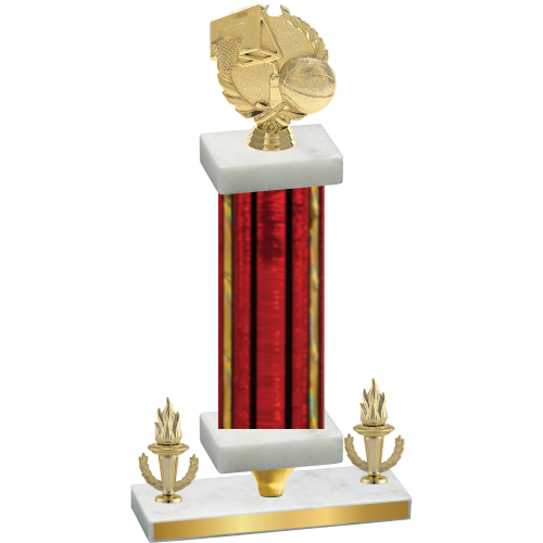 Premium Single Red Glacier Victory Basketball Trophy