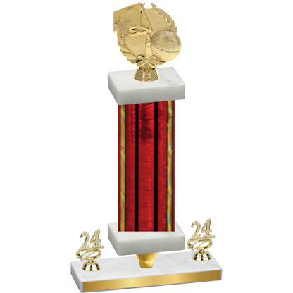 Premium Single Red Glacier Year Basketball Trophy