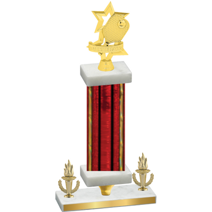 Premium Single Red Glacier Victory Pickleball Trophy