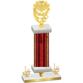 Premium Single Red Glacier First Place Pickleball Trophy