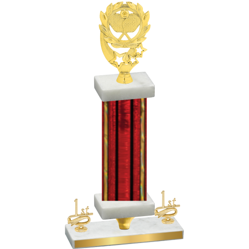 Premium Single Red Glacier First Place Pickleball Trophy