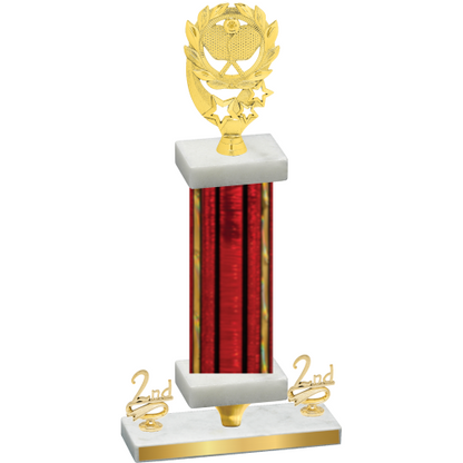 Premium Single Red Glacier Second Place Pickleball Trophy