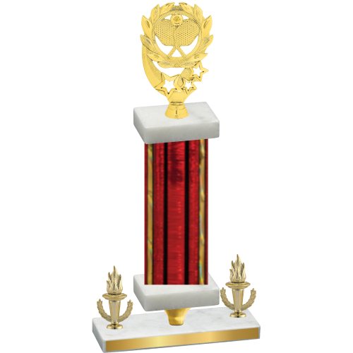 Premium Single Red Glacier Victory Pickleball Trophy