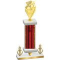 Premium Single Red Glacier Victory Pickleball Trophy