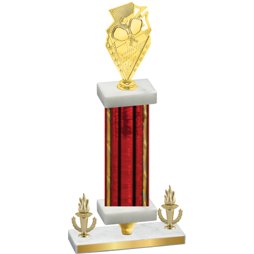 Premium Single Red Glacier Victory Pickleball Trophy