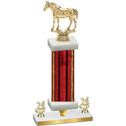 Premium Single Red Glacier Year Horses Trophy