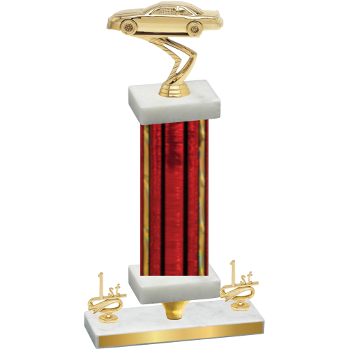 Premium Single Red Glacier First Place Cars Trophy