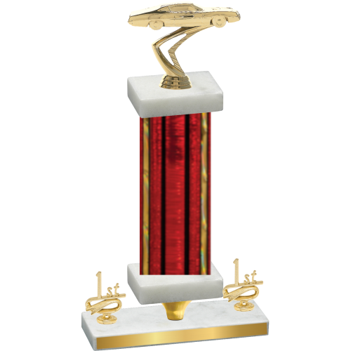 Premium Single Red Glacier First Place Cars Trophy