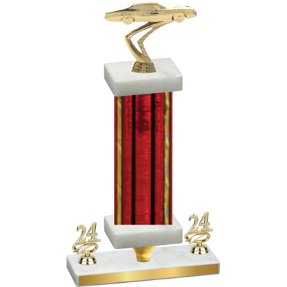 Premium Single Red Glacier Year Cars Trophy