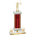 Premium Single Red Glacier First Place Archery Trophy