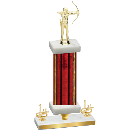 Premium Single Red Glacier First Place Archery Trophy